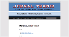 Desktop Screenshot of jurnalteknik.janabadra.ac.id